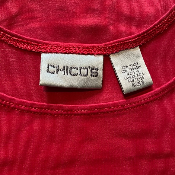 BUY 2 ITEMS GET 1 FREE - Chico’s Red Tank Top Sz 12 - Picture 4 of 6